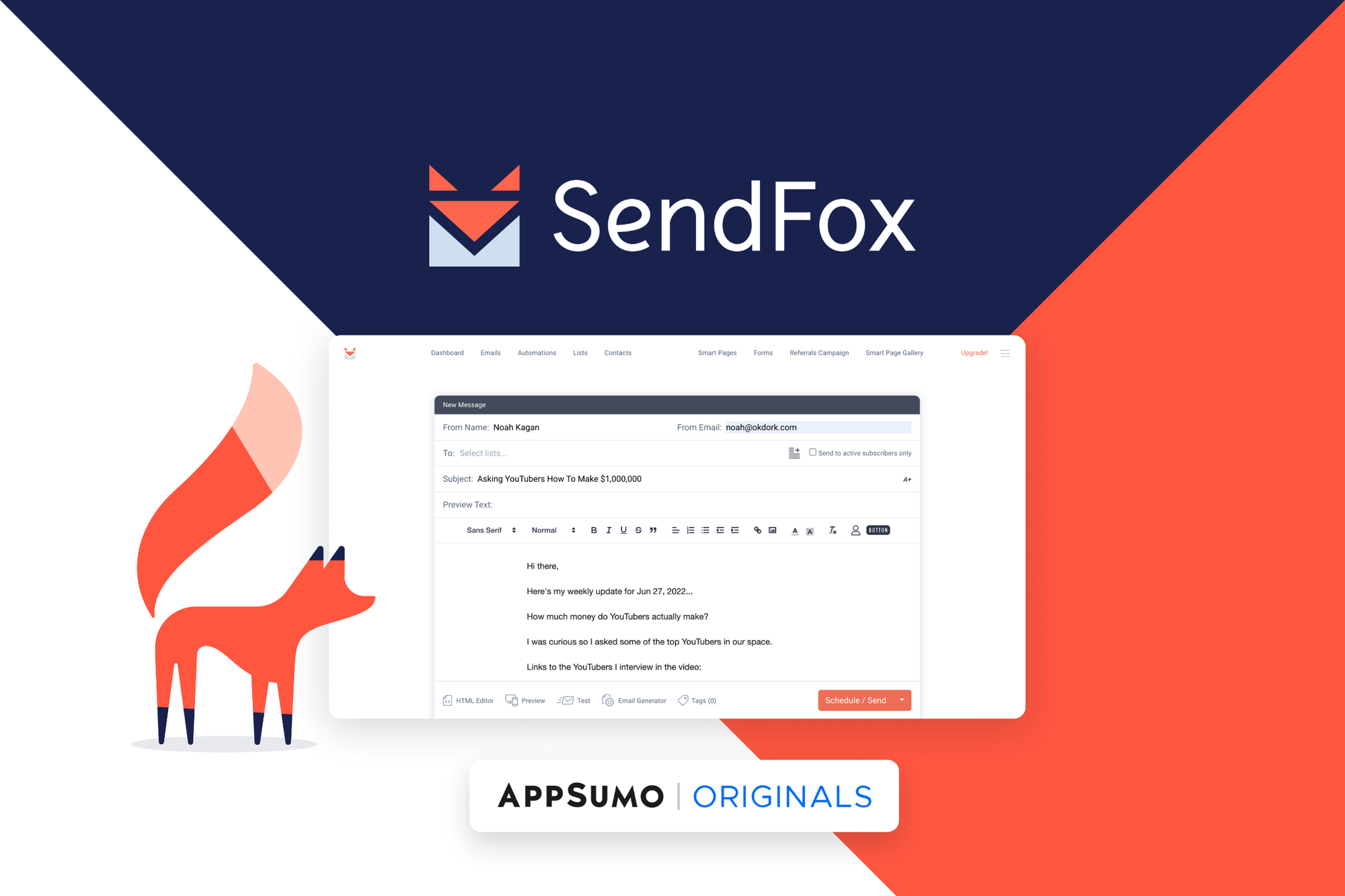 SendFox - Automate email marketing on a budget | AppSumo email marketing kpis with split testing