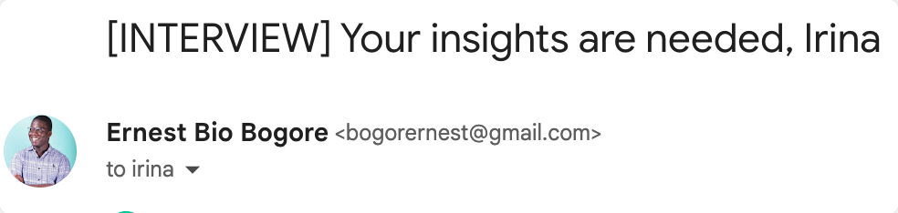 cold email subject line example