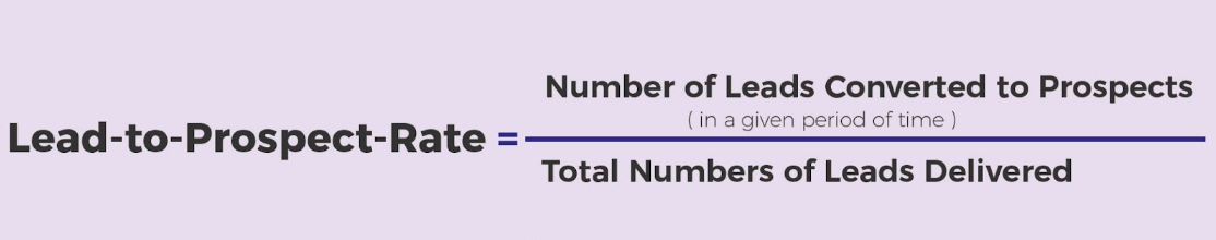 for lead-to-prospect rate formula fro a lead generation agency